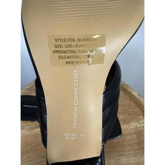 French Connection Womens Valerie Vegan Leather Slip On Heel Sandals Size 9 NWB - Picture 8 of 13